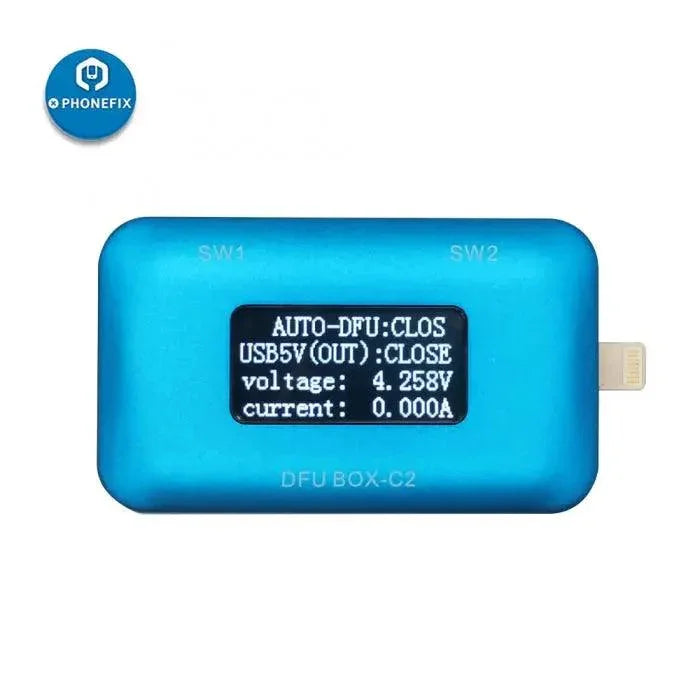 PHONEFIX JC C2 DFU Box, one-key iOS device restore and booting tool for iPhone and iPad repair.