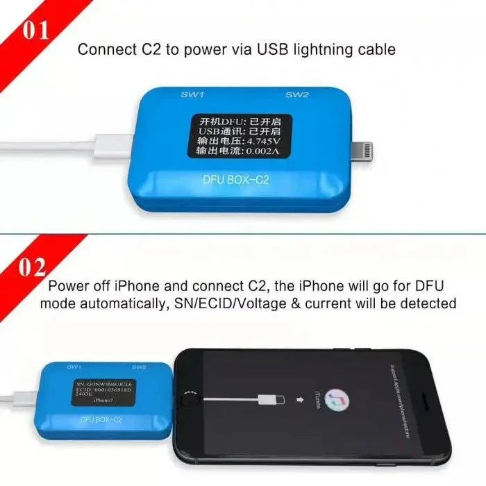 PHONEFIX JC C2 DFU Box for iOS devices, iPhone and iPad restore and booting tool, used for one-key DFU mode.
