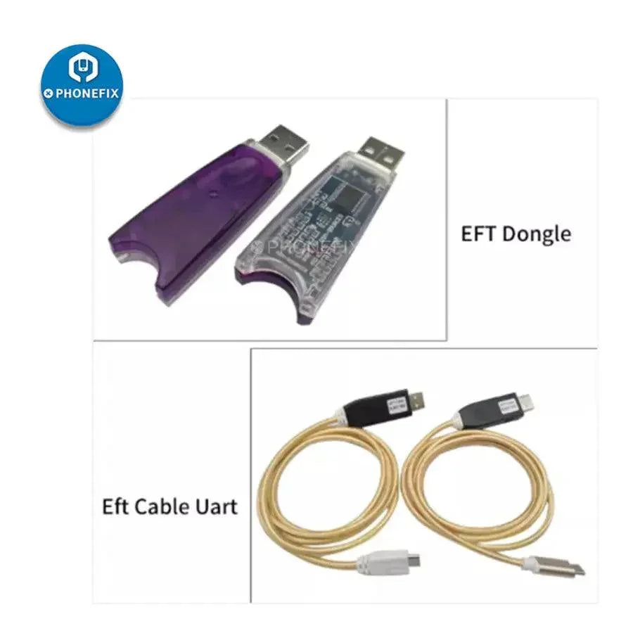 PHONEFIX Micro Easy EFT Dongle and EFT Cable for phone unlocking, compact tools for mobile device repair and unlocking.
