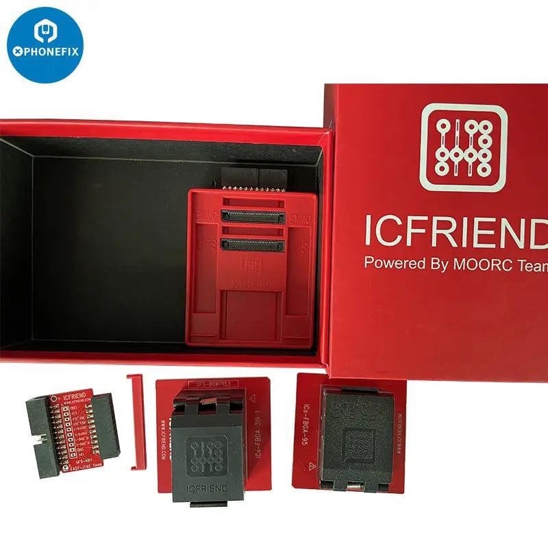 ICFriend ICS-UFS 3-in-1 support set with JTAG Plus box for UFS BGA95/153/254, phone unlocking tools by PHONEFIX.