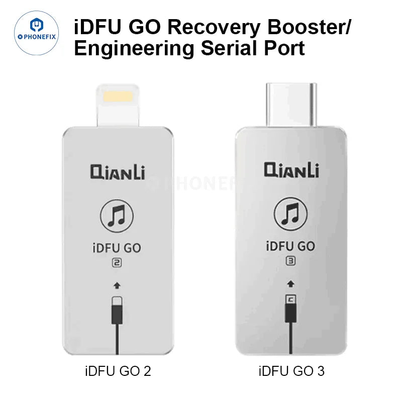 Qianli iDFU GO iOS system restore tool by PHONEFIX for phone unlocking and recovery in recovery mode.