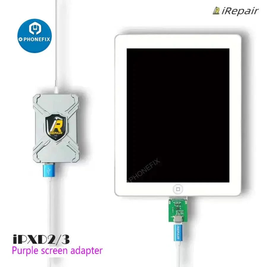 iRepair P10 DFU Box for iPhone and iPad development firmware, phone unlocking tool by PHONEFIX in black with ports