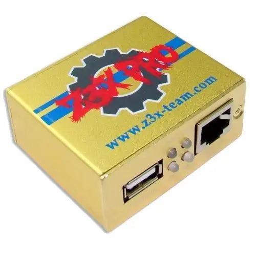 Z3X Box Pro phone unlocking tool for Samsung and LG mobile phones, used for flashing and unlocking devices.