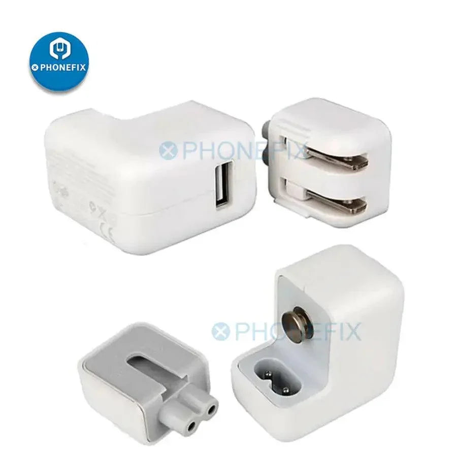 PhoneFIX 10W 20W wall fast charger USB power adapter for Apple iPad and phones, compatible with USB charging devices.