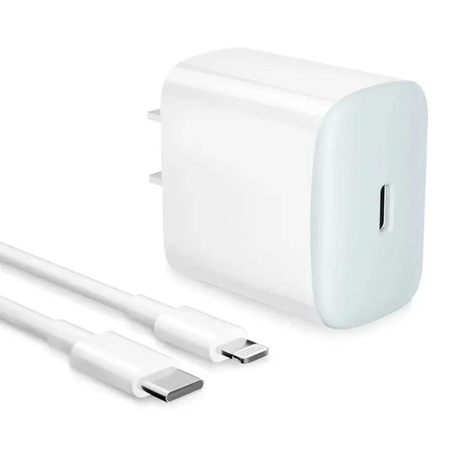 PHONEFIX 20W USB C fast wall charger for Apple USB-C power adapters, compact phone USB charging device.