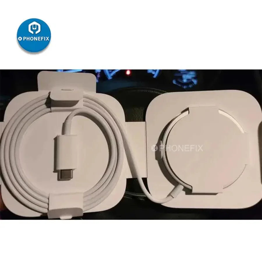 PHONEFIX 15W MagSafe wireless charger for iPhone 12-15 Pro Max with magnetic attachment and sleek design for efficient charging.