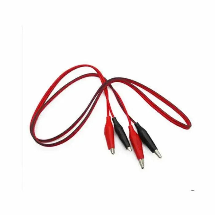 PhoneFix 1m test leads set with double-ended alligator clips and jumper wire, ideal for electrical testing and repairs.
