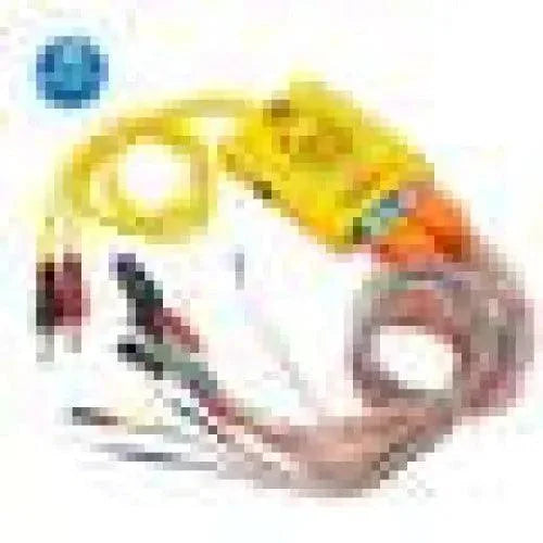 All-in-one PHONEFIX W112 iPhone DC power supply cable compatible with iPhone 5 to 12 Pro Max, showing the cable and connectors.