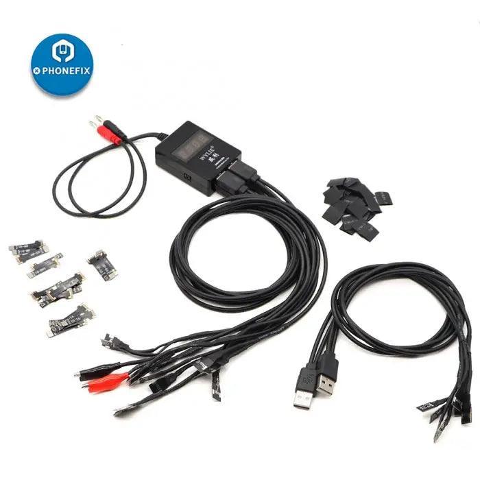 Android Phones DC power supply cable for phone repair and testing, compatible with PHONEFIX brand, flexible and durable charger cable.