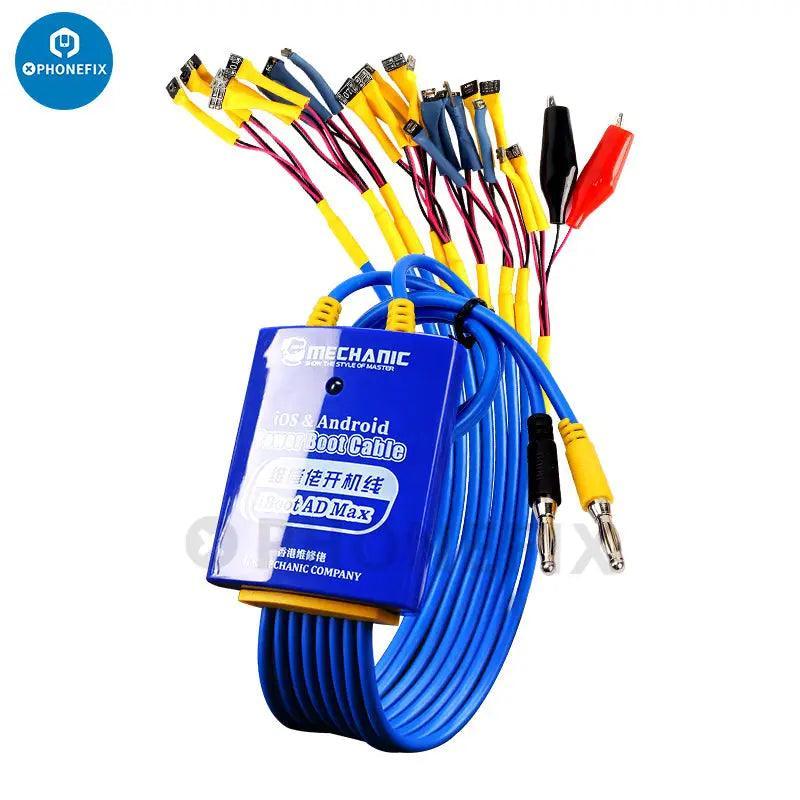 PhoneFix MECHANIC iBoot Power Cable for iPhone and Android, used for boot repair and charging, black cable with USB connector.