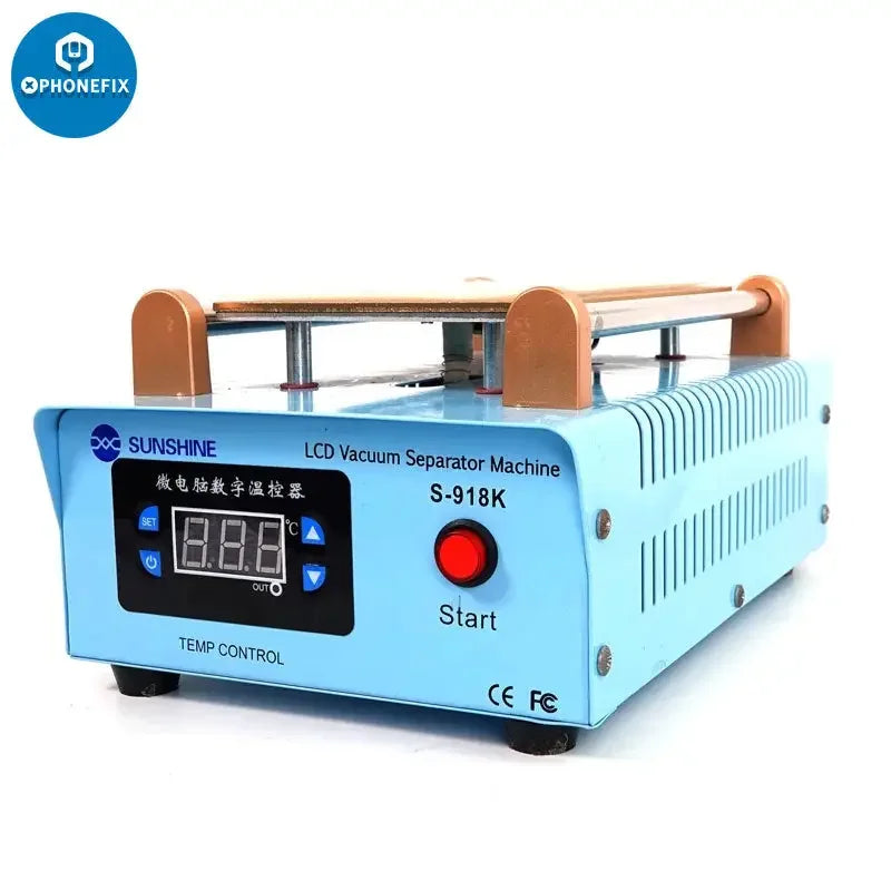 PHONEFIX Sunshine S-918K mobile phone LCD separator vacuum machine pre-heating station for screen repair.