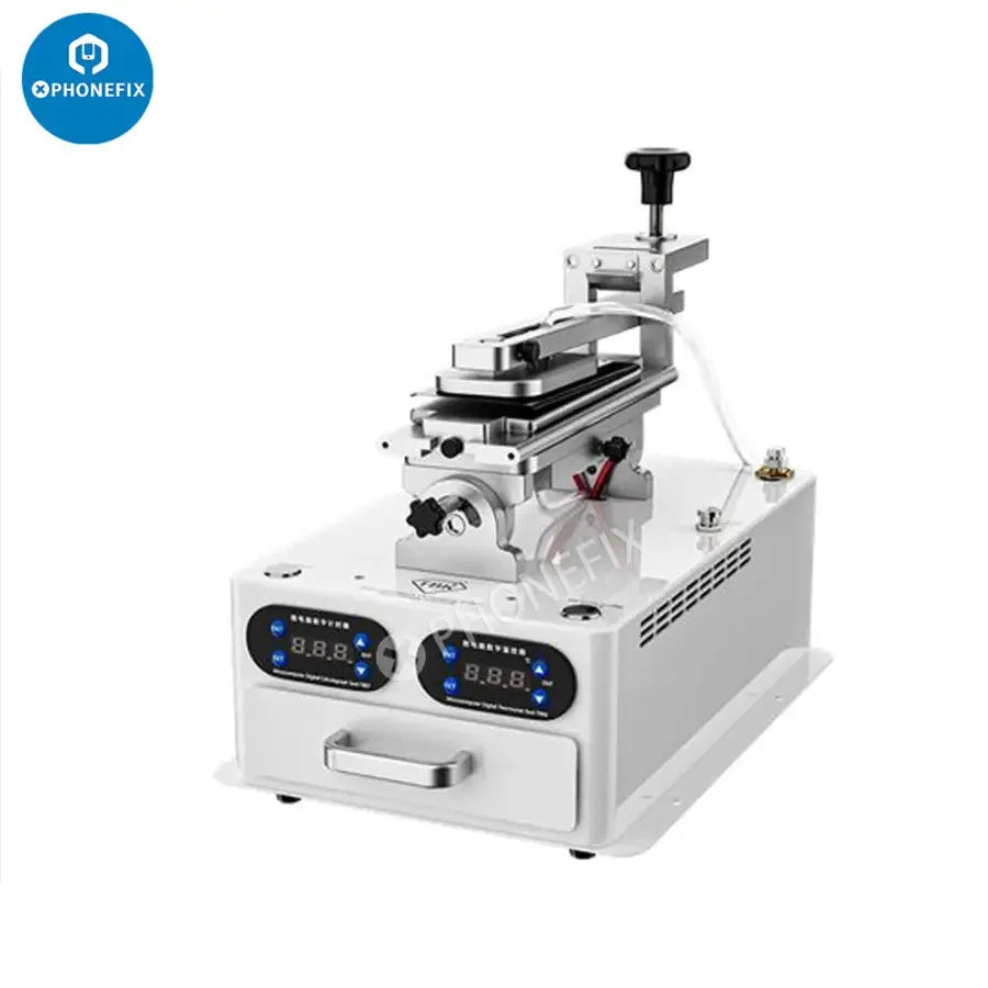 PhoneFix TBK-258S screen separator machine with UV curing light box, pre-heating station for smartphone screen repairs.