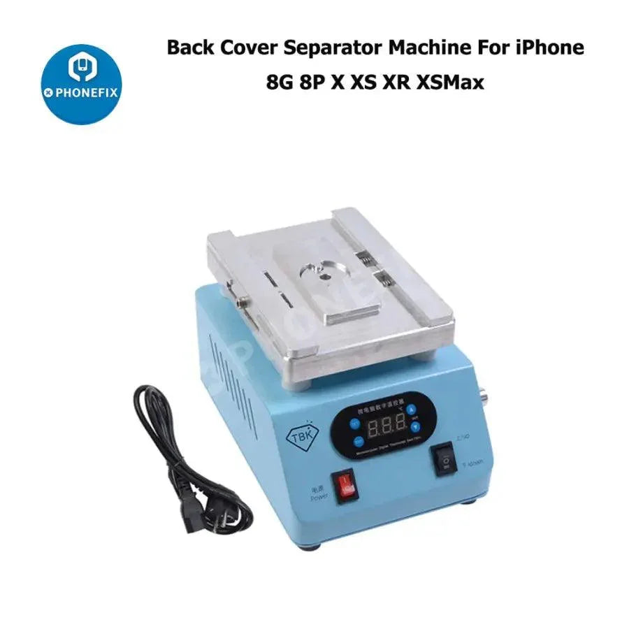 PHONEFIX TBK-238 iPhone back cover separating machine pre-heating station for mobile phone repair.