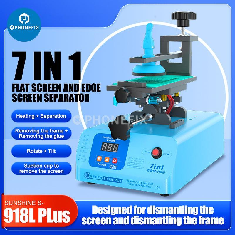 Sunshine S-918L Plus pre-heating station for screen separation and glue removal, used for phone repair.