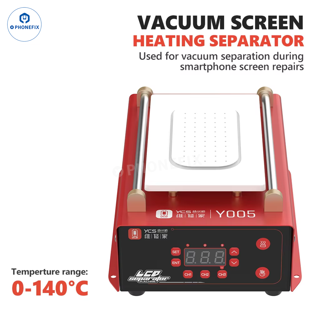 YCS Y007 AI Rotary Heating Separator for phone screen repair, pre-heating station by PHONEFIX with rotary heating elements.