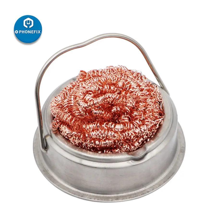 Steel wire repair tool for soldering nozzle tips and PCB cleaning, by PHONEFIX, used for electronic repair and maintenance.
