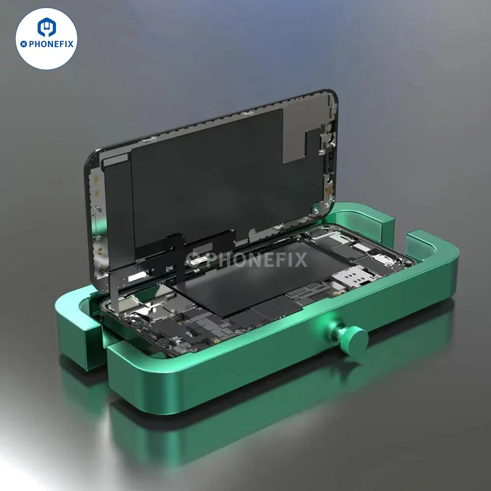 REFOX RS52 PhoneFix universal screen opening fixture with clamp for securely holding smartphones during repairs.