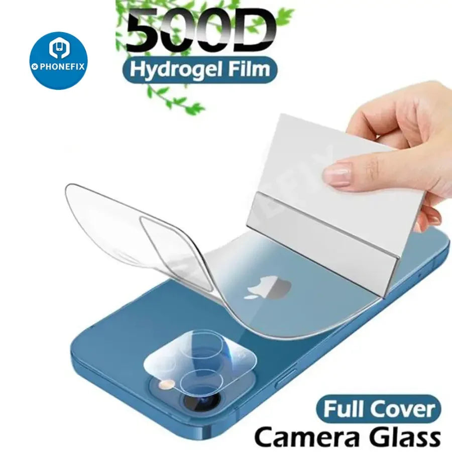 PHONEFIX full cover hydrogel film for iPhone X-13 Pro Max screen protector back film, protects and enhances phone display.