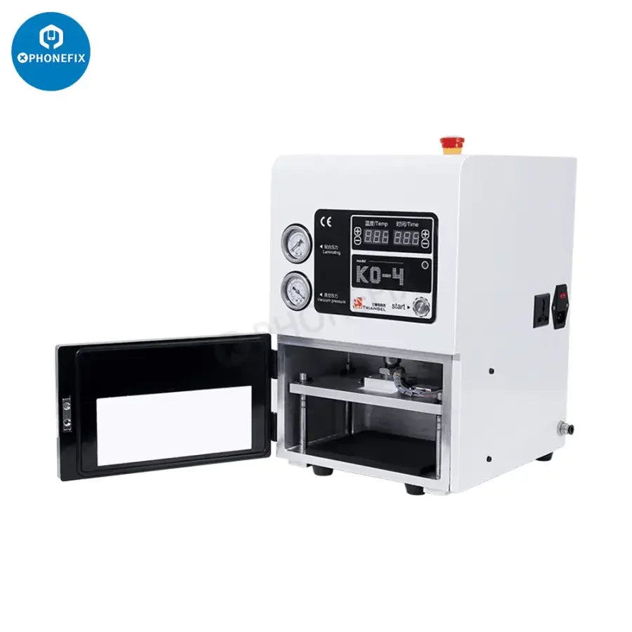 M-Triangel KO4 Edge LCD OLED Screen OCA Laminator Machine for phone screen refurbishing, by PHONEFIX, used for LCD and OLED repairs