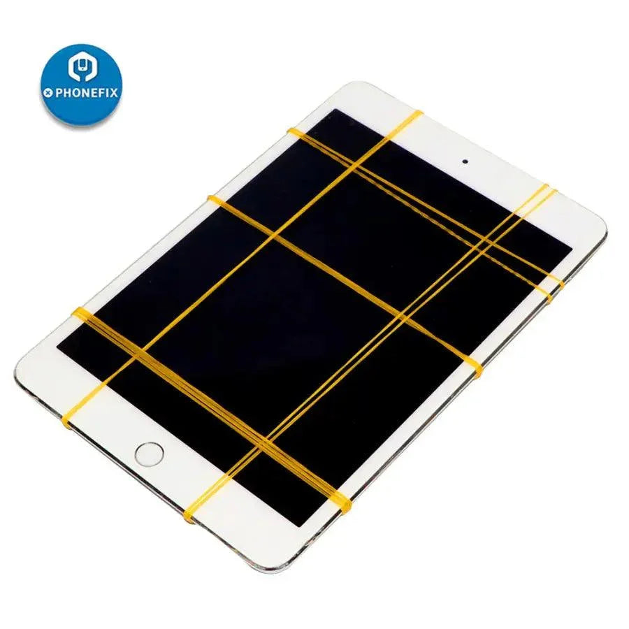 Set of 10 elastic rubber band rings for phone LCD screen fastening, part of PHONEFIX screen repair tools collection.