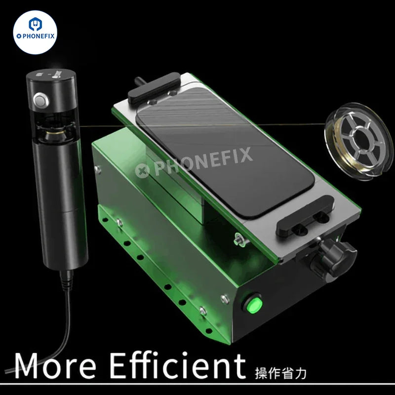 PHONEFIX 2UUL Electric Wire Wrapping Bar for mobile phone LCD screen glass removal, showing the tool's metal wire and handle.