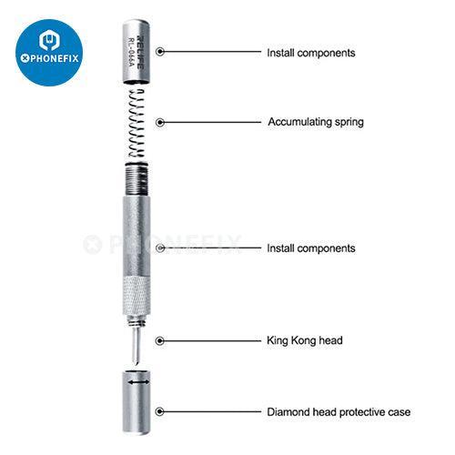 PHONEFIX RL-066 back cover frame blasting pen for iPhone 8-14 Pro Max repair, screen tool used for removing back cover.