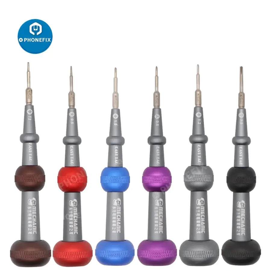 PHONEFIX Mechanic Easttag 2D Alloy Magnetic Screwdriver for iPhone repair toolkit, showing the precision screwdriver with magnetic tip.