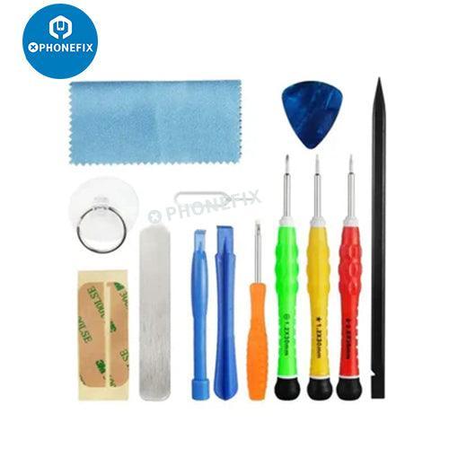 PHONEFIX all-in-1 screwdriver set with pry tools for iPhone screen opening and repair, suitable for all iPhone models.