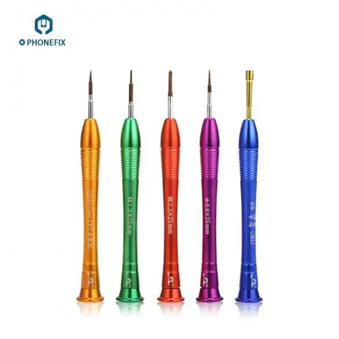 PHONEFIX Apple screwdriver set for iPhone models 11 to 16, precision tools for opening and repairing iPhone screens and cases.