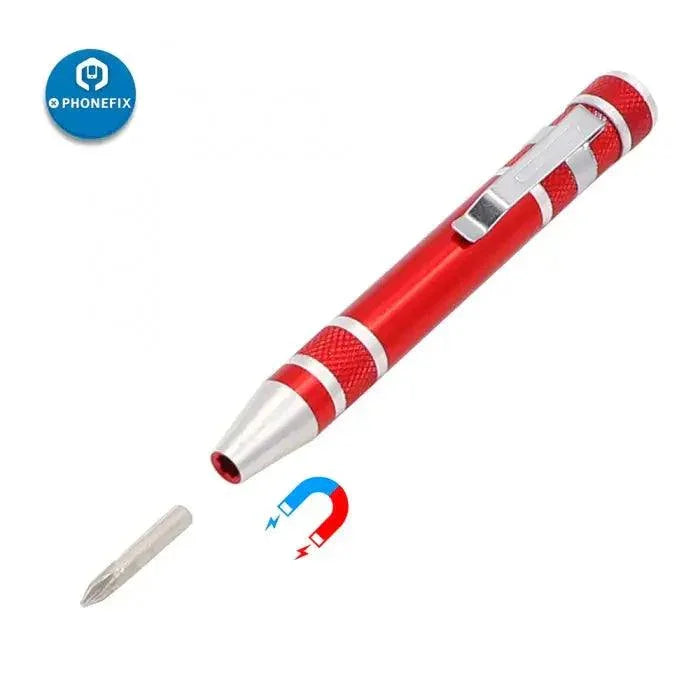 PhoneFix 8-in-1 screwdriver tools for opening and repairing electronic cigarette atomizers, versatile hand repair tools.