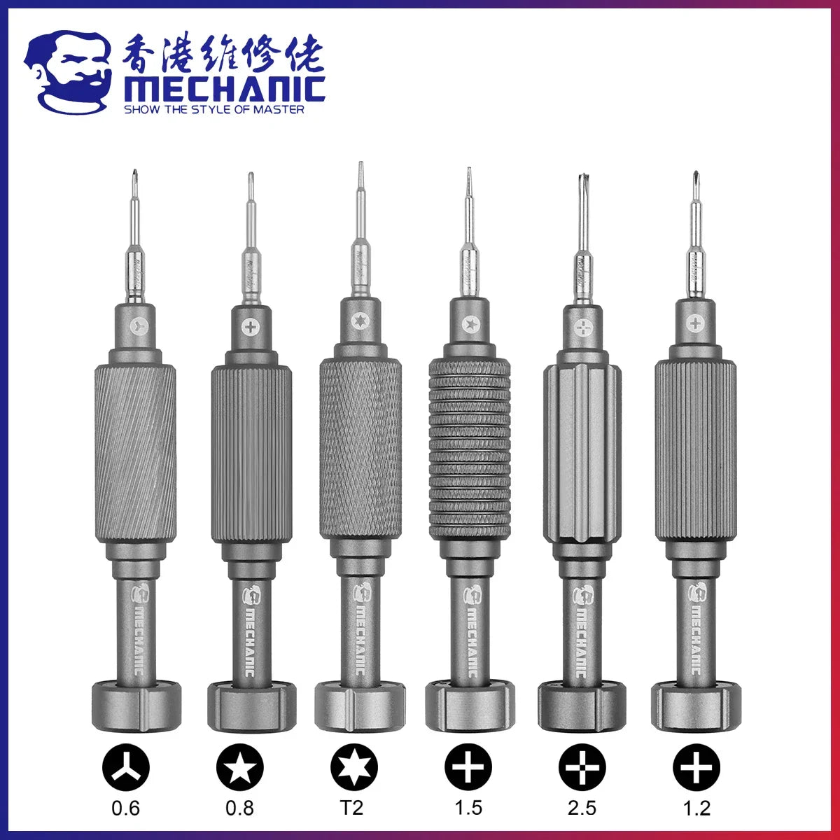 PHONEFIX Mechanic iShell iMini magnetic screwdriver set for phone repair, compact tool kit with precision screwdrivers and bits.