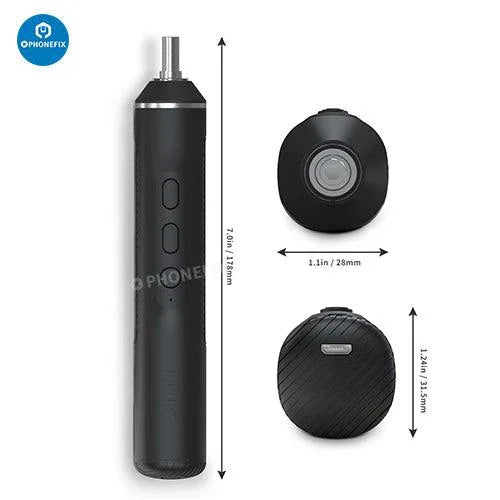 JM-Y06 16-in-1 precision electric screwdriver set for phone repair by PHONEFIX, with multiple screwdriver bits and compact toolkit design.