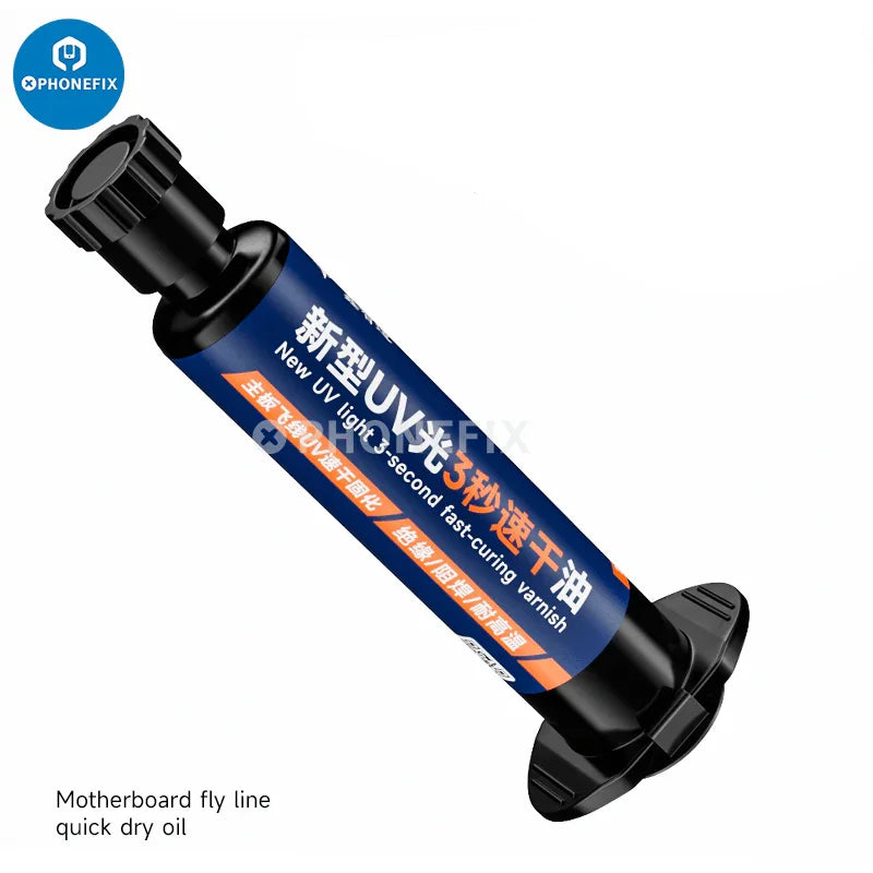 XZZ 3S UV Fast Curing Solder Paste Flux by PHONEFIX, quick-dry solder paste with UV curing for electronics soldering.