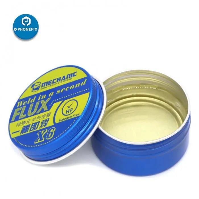 Mechanic X6 X8 X9 Rosin flux soldering iron paste by PHONEFIX, 20g for electronics soldering and repair work.