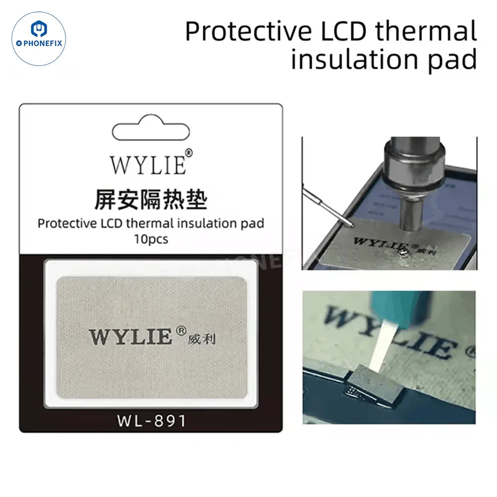WYLIE Aviation insulation soldering mat with thermal insulation for motherboard IC swap, by PHONEFIX, shown on WL-891_Pad_3.png