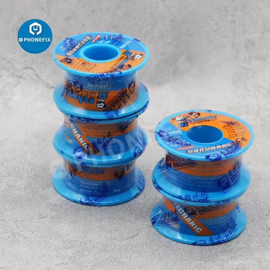 PhoneFix mechanic soldering wire, 0.2-0.8mm BGA rosin liquid welding repair soldering wire, suitable for electronic repairs.