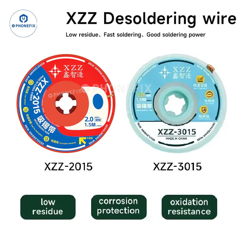 PHONEFIX XZZ-2015 3015 desoldering wire cleaning pure copper braid solder wick for removing solder from electronic components
