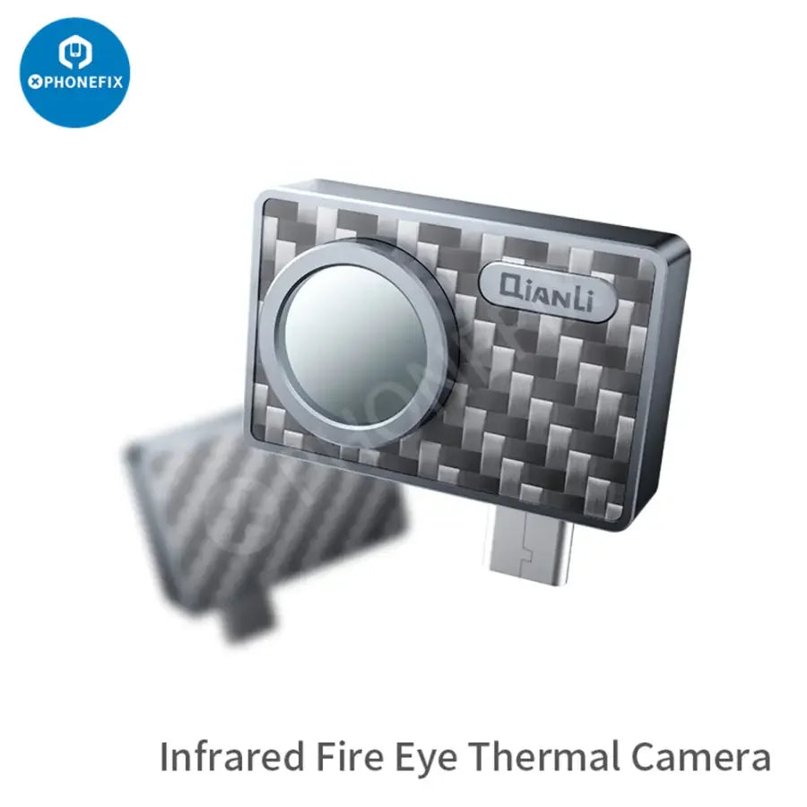 QIANLI PHONEFIX Infrared Fire Eye thermal imaging camera for motherboard repair detection showing thermal heat patterns.
