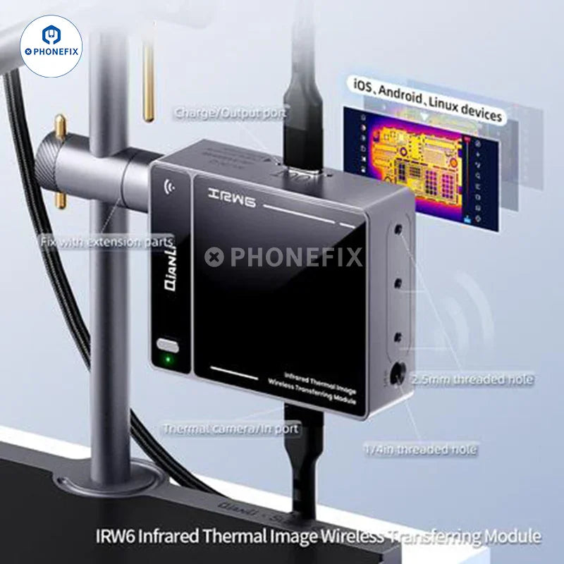 Wireless thermal imaging camera module by PHONEFIX for infrared thermal imaging and wireless data transfer.