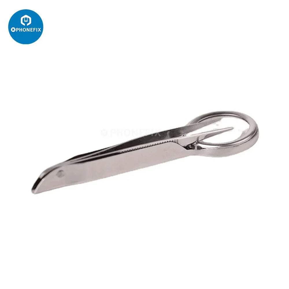 Handheld magnifying tweezers with built-in magnifier, portable splinter forceps from PHONEFIX for precise splinter removal.