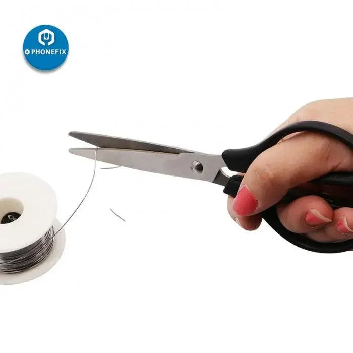 Stainless steel scissors for household DIY, straight cutting tool from PHONEFIX, with sharp blades for precise trimming and cutting.