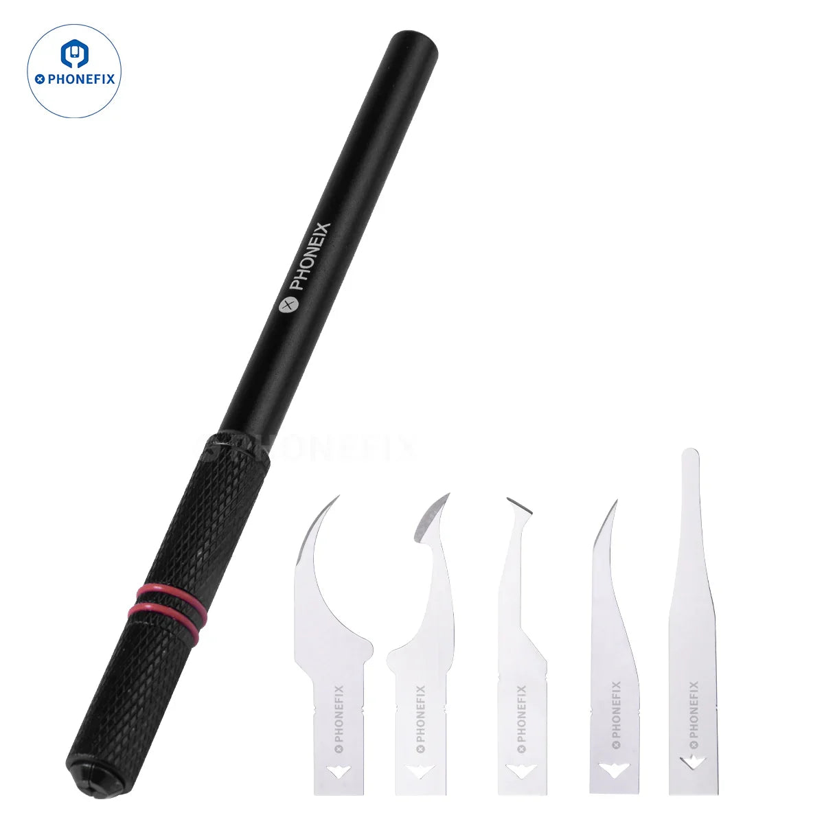 PHONEFIX MaAnt 4-in-1 motherboard CPU IC glue removal knife set with tweezers and tools for electronics repair.