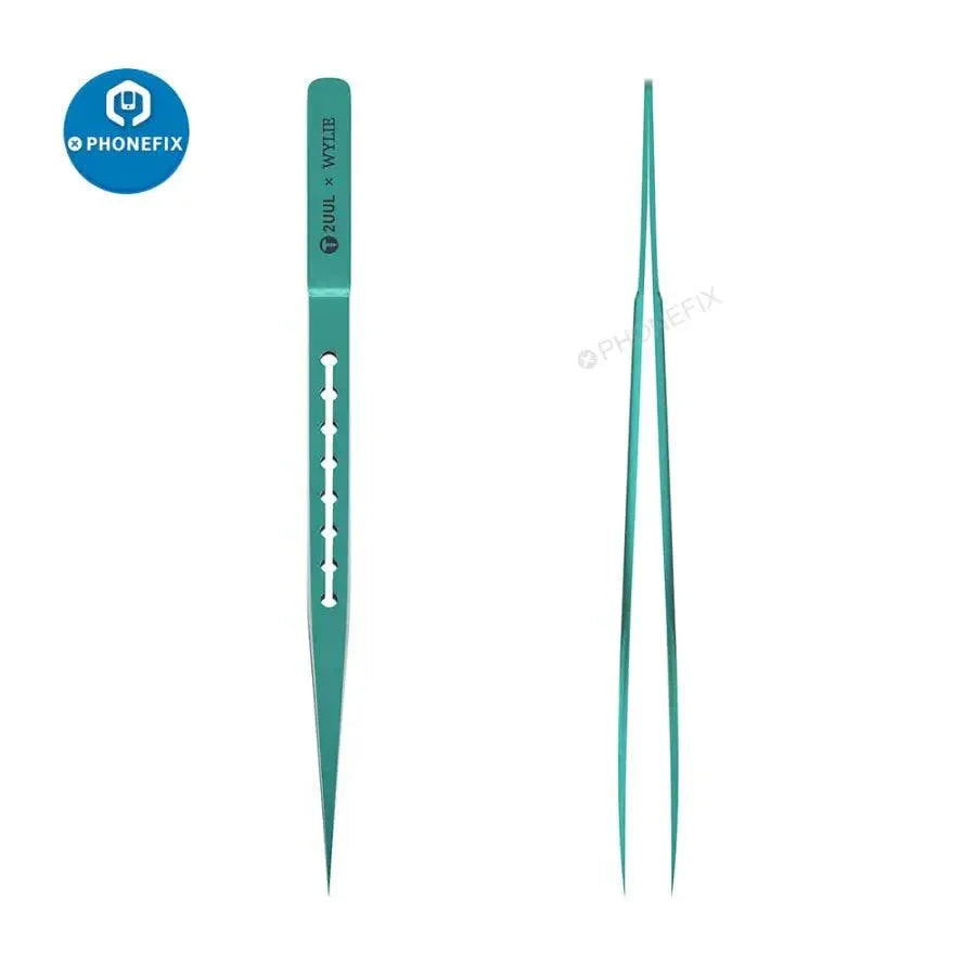 2UUL Ti11 Titanium Alloy Tweezers by PHONEFIX, straight tweezers for removing iPhone fingerprints and small electronic components