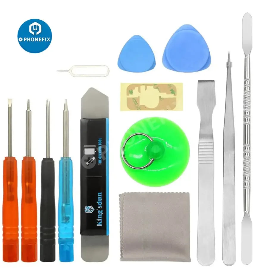 PHONEFIX All In 1 Professional Cleaning and Opening Pry Set for phone repair, universal hand tools for electronics maintenance.
