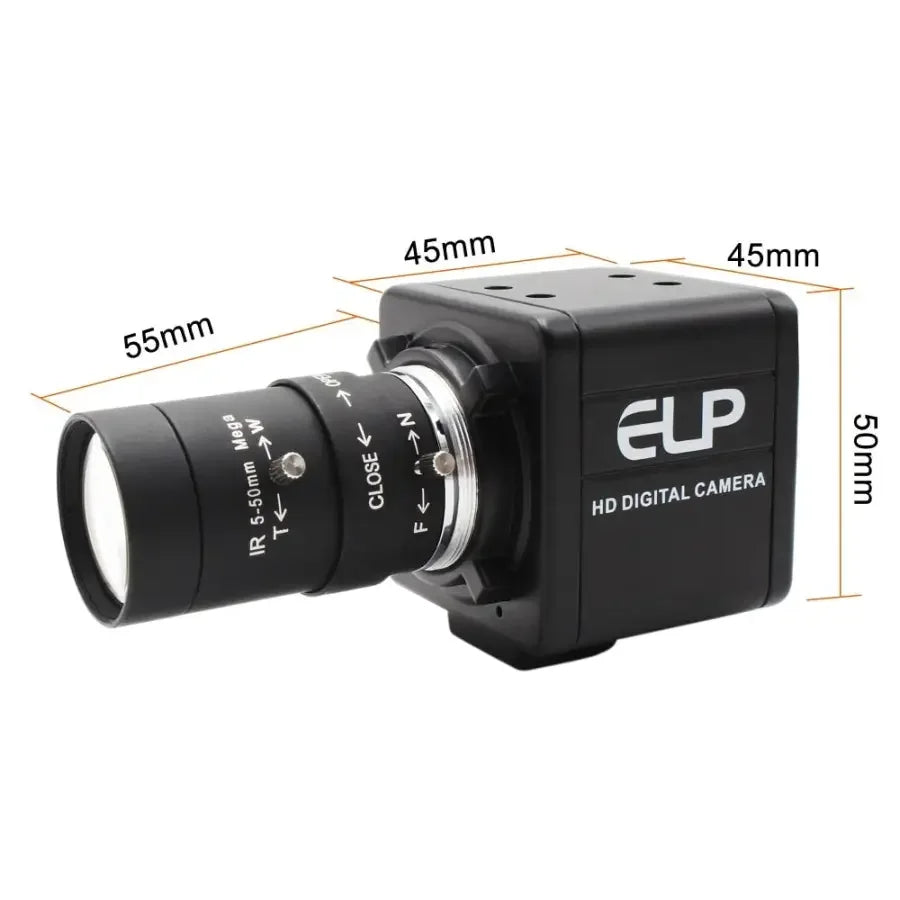 PHONEFIX 4K high-speed USB webcam with varifocal lens, HD resolution, suitable for video calls and streaming.