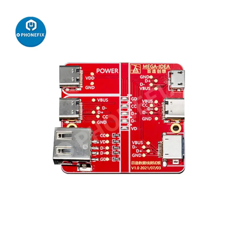QianLi Mega-iDea USB data cable on-off detection board test tool for USB port testing by PHONEFIX
