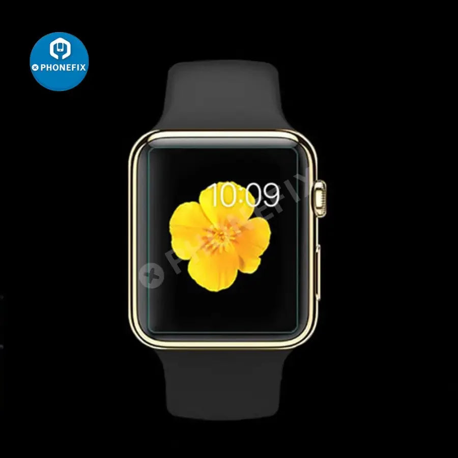 PHONEFIX 9H tempered glass screen protector for 42mm Apple Watch, 0.2mm thin, durable watch accessory with clear protection