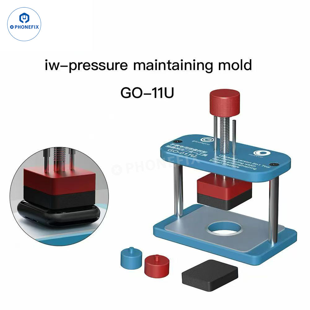 PHONEFIX GO-011 Watch Pressure Maintaining Mould for Apple Watch S1 to S8, used for watch repair and assembly.