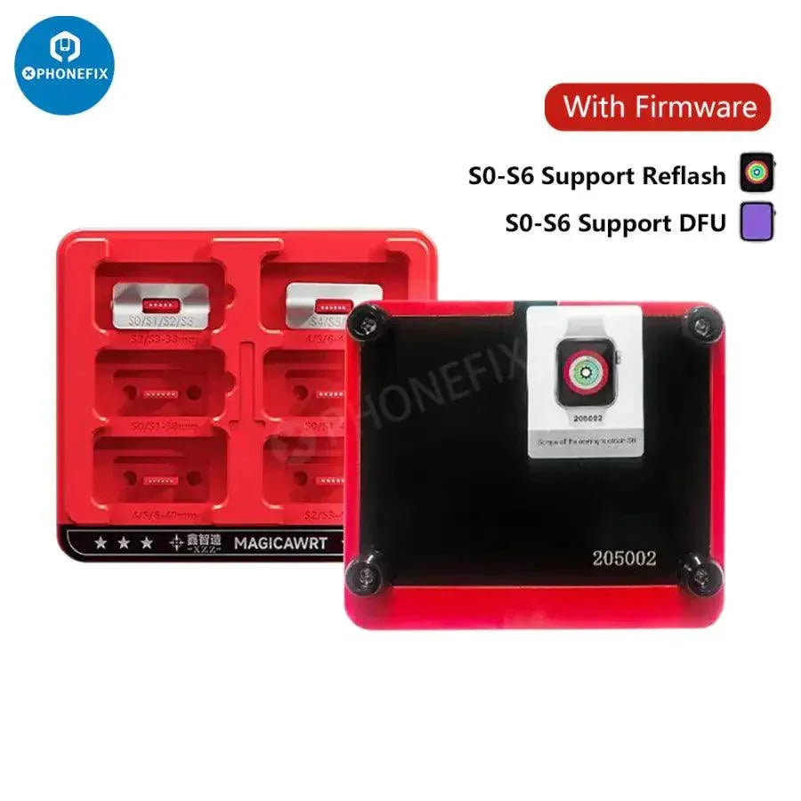Magicawrt MagicClock iCloud Bypass Repair Tool for Apple Watch, PHONEFIX watch restore tool for iCloud lock removal.