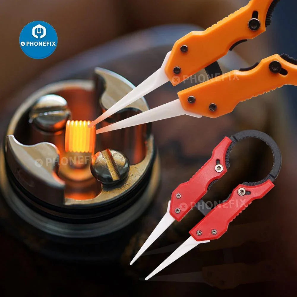 Pointed Tip Industrial Ceramic Tweezers Heat-Resistant Forceps Tool - CHINA PHONEFIX